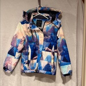 🆕🆕Wantdo Mountain-Print Ski Jacket - Blue & Purple